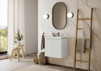 FLAT 24” Floating Bathroom Vanity with Inset Sink Combo