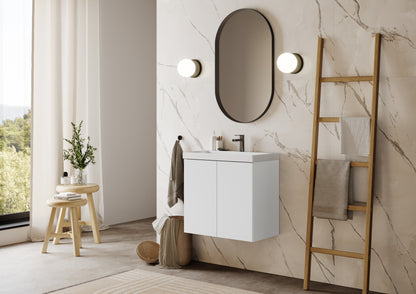 FLAT 24” Floating Bathroom Vanity with Inset Sink Combo