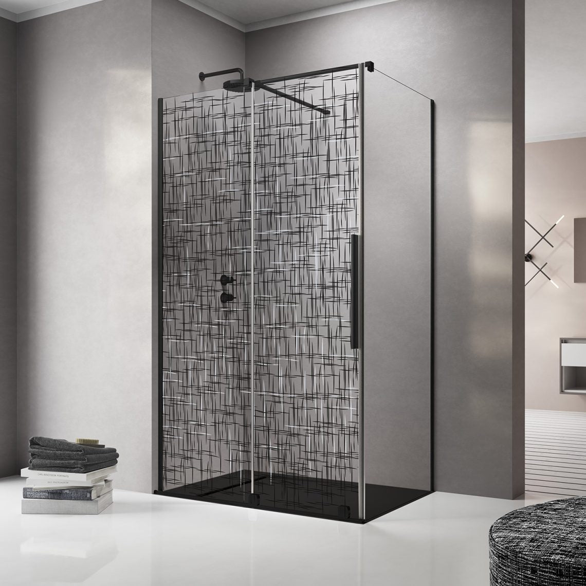 34" Shower Glass